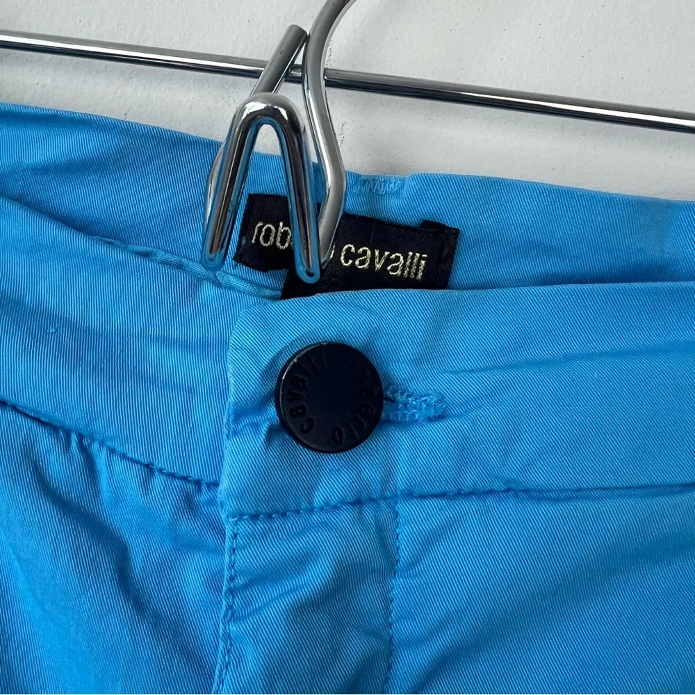Vintage Roberto Cavalli Cropped Capri Pants Blue - Picture 5 of 11